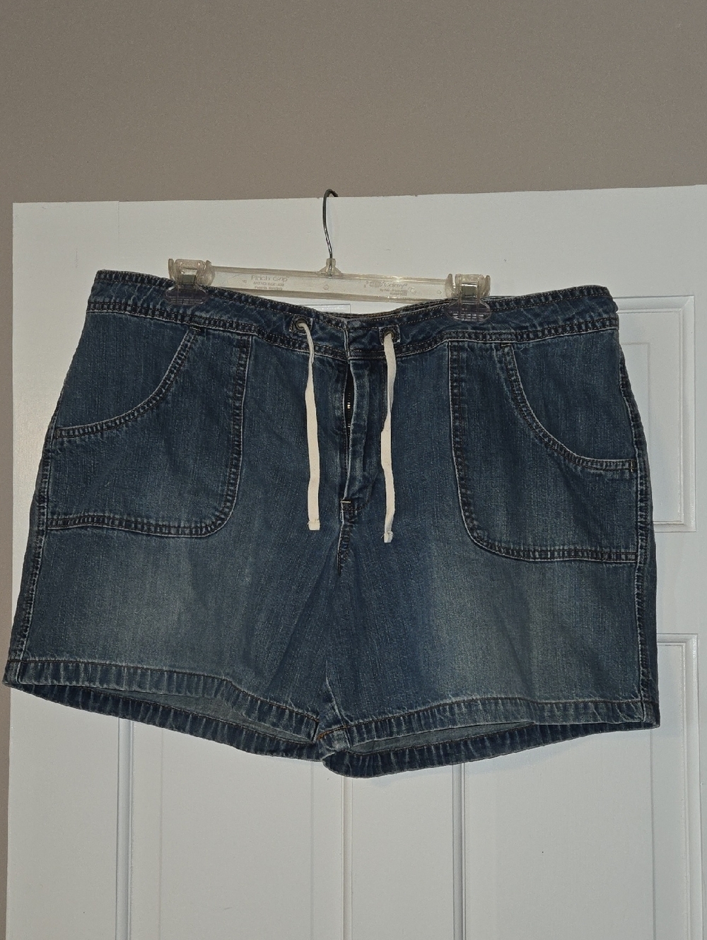 Old Navy Blue Denim Drawstring Pocket Shorts